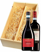 Wijnkist met Monte del Frà en Accordini Valpolicella Ripasso Classico Superiore 
