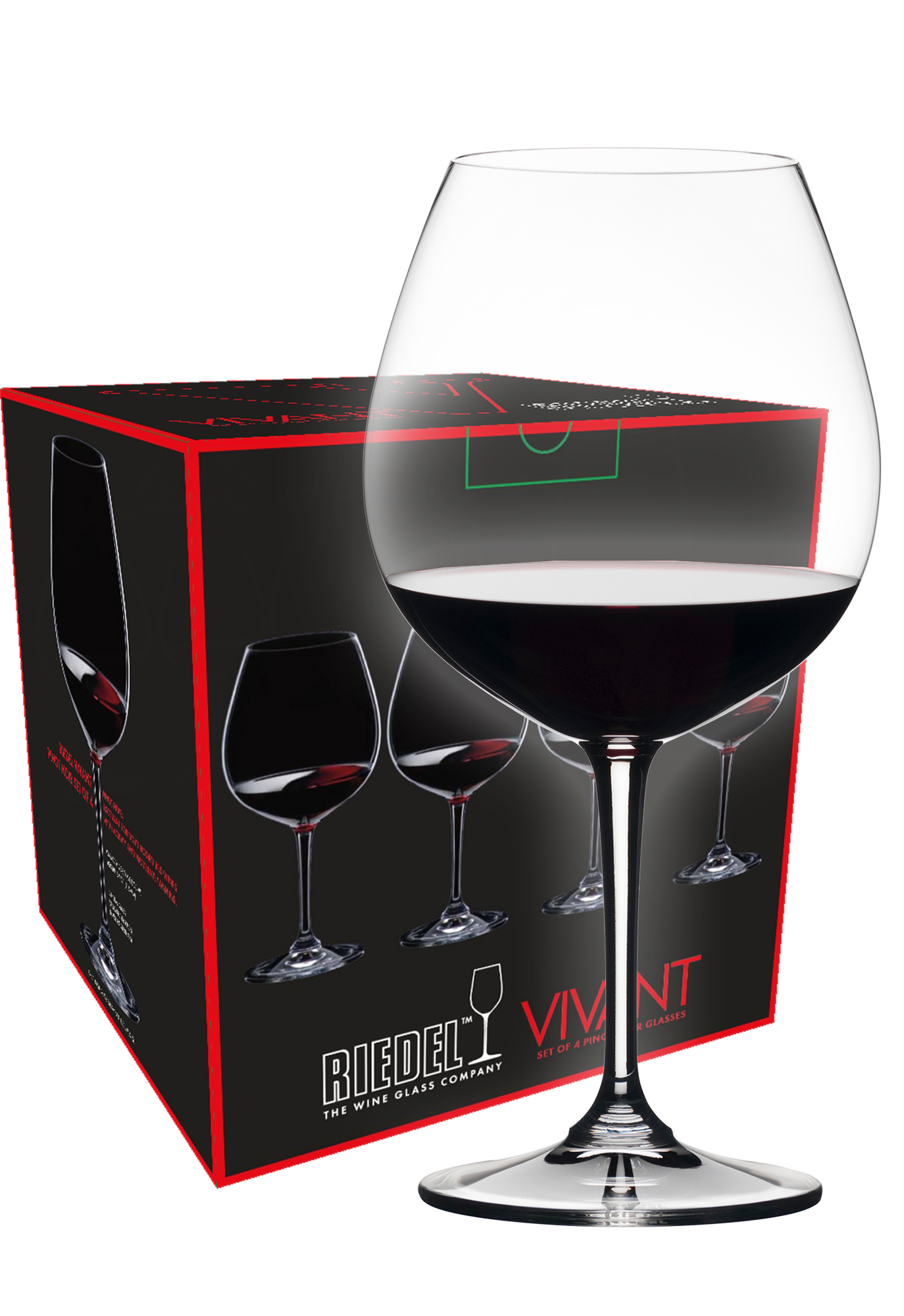 Riedel Vivant Pinot Noir wijnglas (set van 4 voor € 53,80)